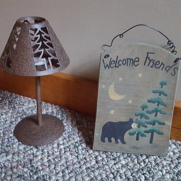 Other - *3 for $25* NEW Rustic Candle Holder & Wall Plaque